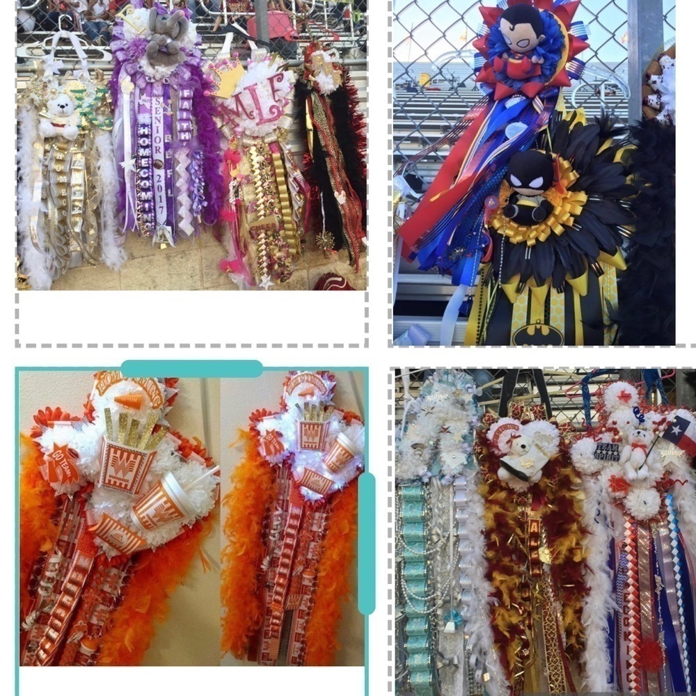 Cheer Homecoming Mum Pin or Neck Corsage Barbie Pink Bear &  Graduation Leis - Picture 8 of 17